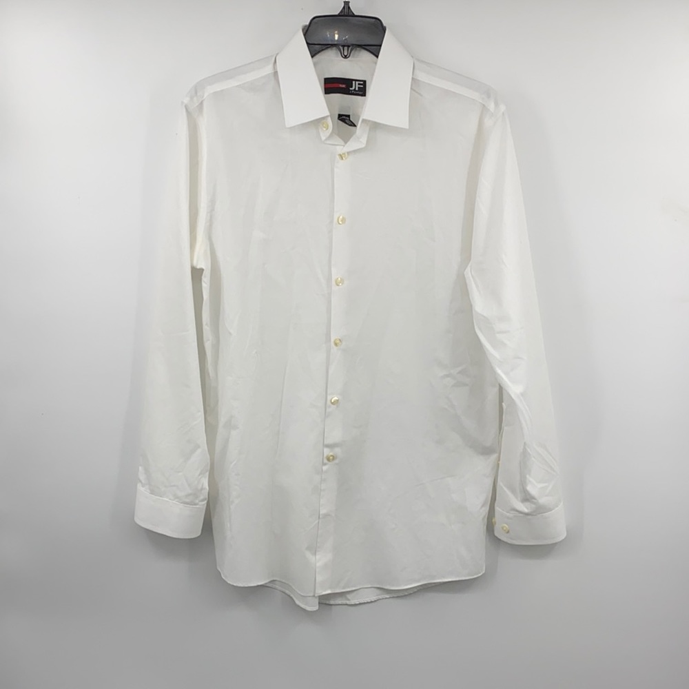 JF J. Ferrar Slim Button Down White Medium